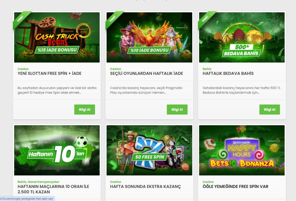 bets10 bonusları