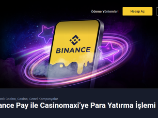 Binance Pay ile Casinomaxiye Para Yatırma İşlemi