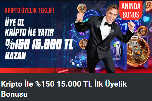 Betboo'dan 15 000 TL %150 Kripto Bonusu